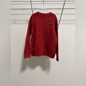 Under Armour Rival Fleece Crew Sweatshirt Stadium Red Size YXS/YSM